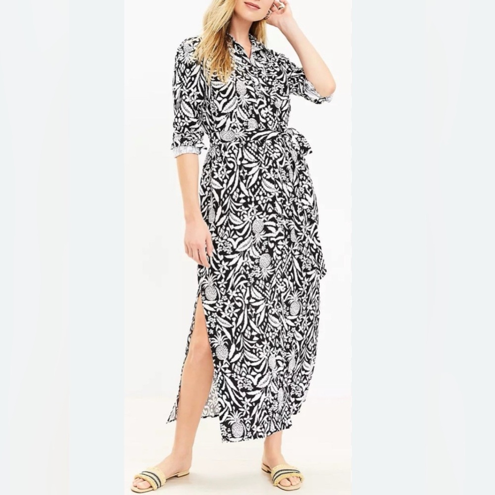 LOFT Pineapple Print Dress - Picture 2 of 6